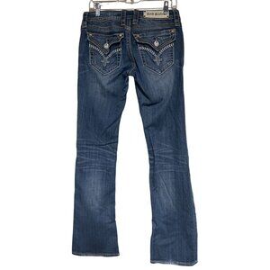 Rock Revival Julia Bootcut Jeans Womens Size 29 Distressed Blue Denim 33 Inseam